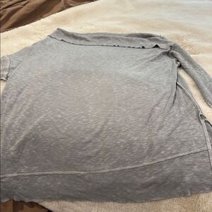 Free People Gray Long Sleeve Top
